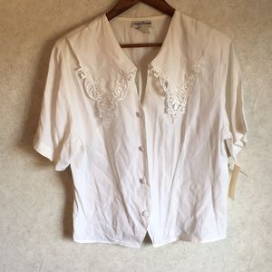 Vintage White Blouse NWT